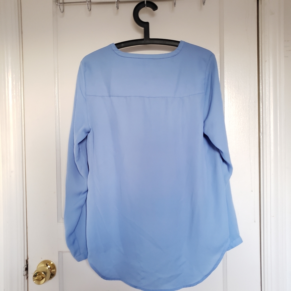 Basic Blue Siphon Blouse - Picture 2 of 4